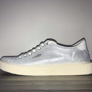 Silver Golden Goose Shoes
